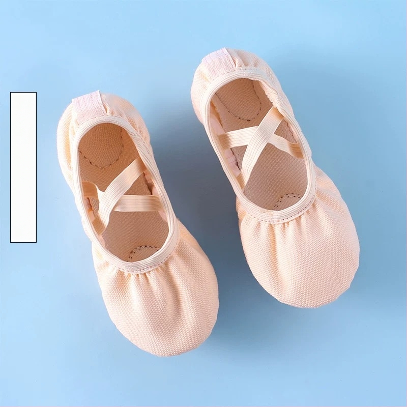 Art Dance Flower Gyerekeknek Balett Puha Talpú Cipő - Vászon Felső, Macska Mancs Formájú Dizájn, Gyakorló Tánchoz