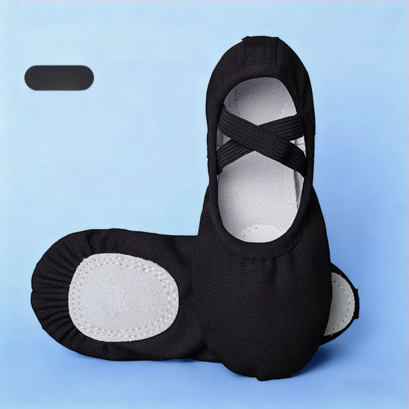 Art Dance Flower Gyerekeknek Balett Puha Talpú Cipő - Vászon Felső, Macska Mancs Formájú Dizájn, Gyakorló Tánchoz