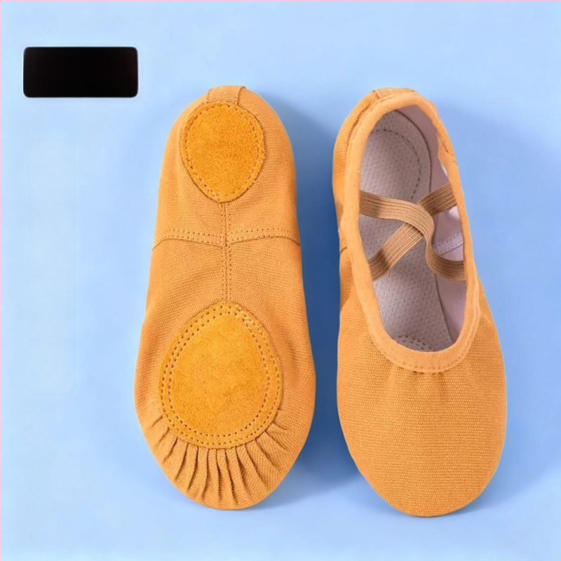 Art Dance Flower Gyerekeknek Balett Puha Talpú Cipő - Vászon Felső, Macska Mancs Formájú Dizájn, Gyakorló Tánchoz