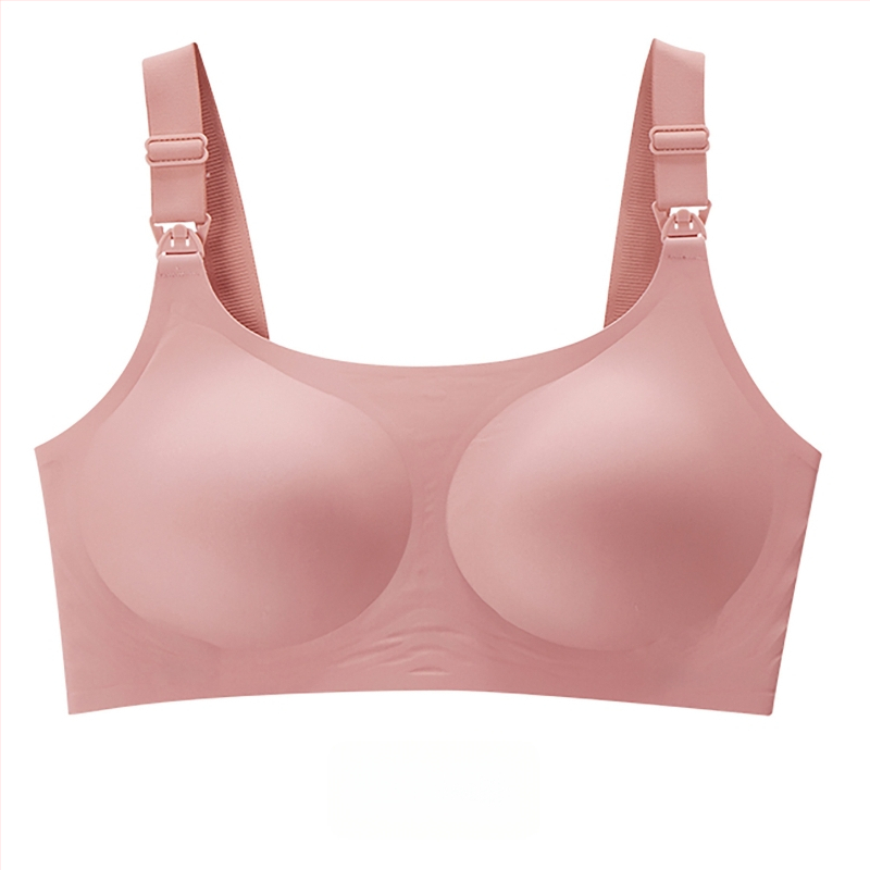 Θηλαστικό σουτιέν εγκυμοσύνης με λεπτές προμορφωμένες κάψες, πίσω κούμπωμα τεσσάρων σειρών, σταθεροί διπλοί ιμάντες, ύφασμα νάιλον με επένδυση από σπαντέξ 30–50%