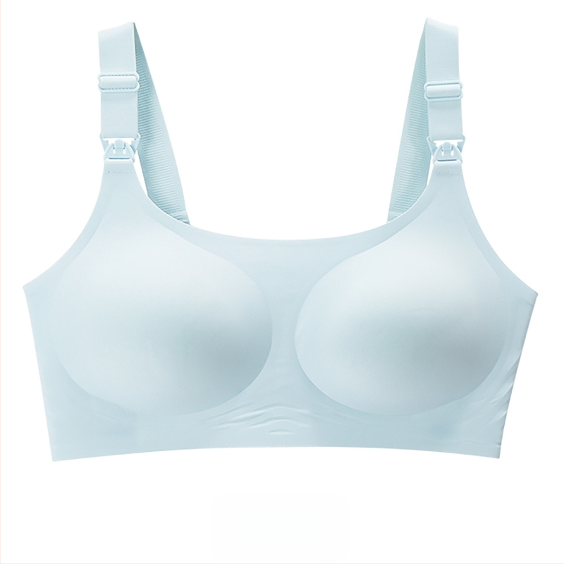 Θηλαστικό σουτιέν εγκυμοσύνης με λεπτές προμορφωμένες κάψες, πίσω κούμπωμα τεσσάρων σειρών, σταθεροί διπλοί ιμάντες, ύφασμα νάιλον με επένδυση από σπαντέξ 30–50%