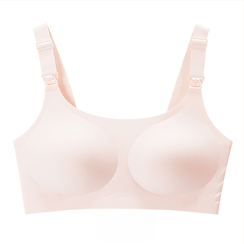 Θηλαστικό σουτιέν εγκυμοσύνης με λεπτές προμορφωμένες κάψες, πίσω κούμπωμα τεσσάρων σειρών, σταθεροί διπλοί ιμάντες, ύφασμα νάιλον με επένδυση από σπαντέξ 30–50%