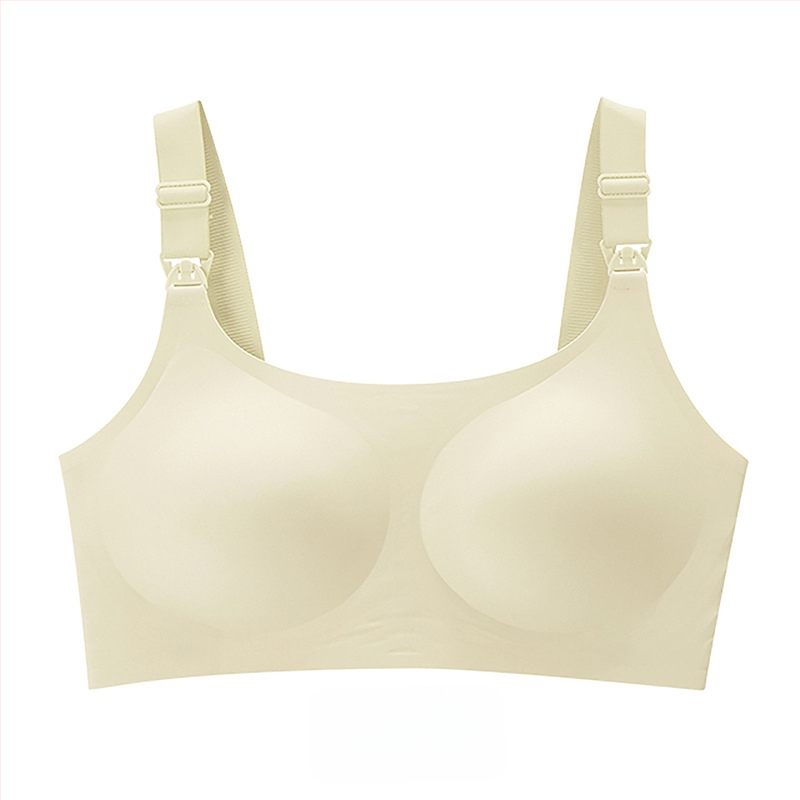 Θηλαστικό σουτιέν εγκυμοσύνης με λεπτές προμορφωμένες κάψες, πίσω κούμπωμα τεσσάρων σειρών, σταθεροί διπλοί ιμάντες, ύφασμα νάιλον με επένδυση από σπαντέξ 30–50%