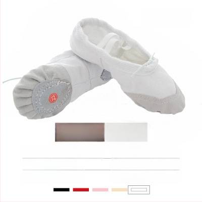 Dječje plesne cipele, unisex, mekana potplata, platnene s kožnim vrhom prsta, stil mačje šape