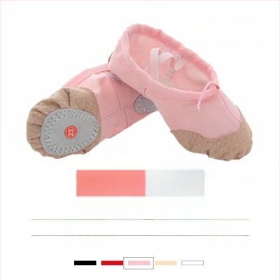 Dječje plesne cipele, unisex, mekana potplata, platnene s kožnim vrhom prsta, stil mačje šape