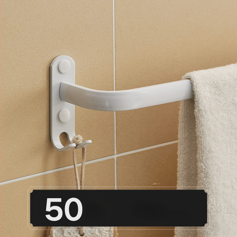 Fürdőszobai alumínium törölközőtartó – háromrétegű, 60 kg teherbírás, felület spray műanyag bevonattal