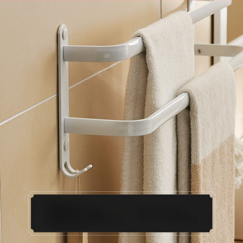 Fürdőszobai alumínium törölközőtartó – háromrétegű, 60 kg teherbírás, felület spray műanyag bevonattal