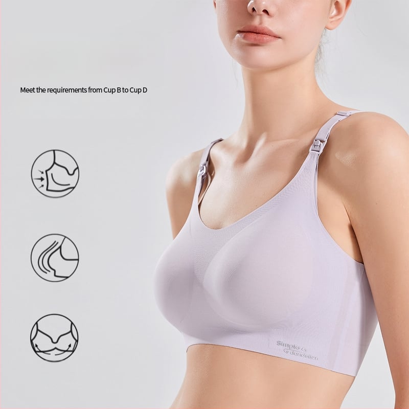 Μαιευτικό σουτιέν θηλασμού με καλουπώμενες κάψες, νάιλον ύφασμα, αποσπώμενο λαιμόκορδο, χωρίς σύρμα, κλείσιμο πίσω με τρεις σειρές