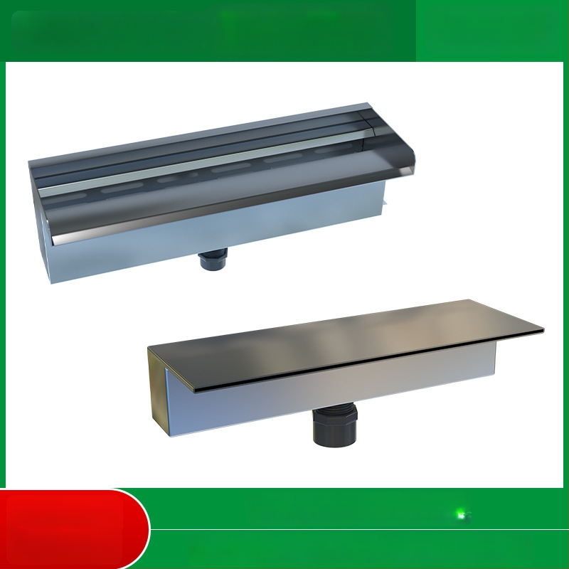 Ieșire de cascadă din oțel inoxidabil pentru element decorativ exterior cu pulverizare pe peretele frontal — Brand Half Moon Bay