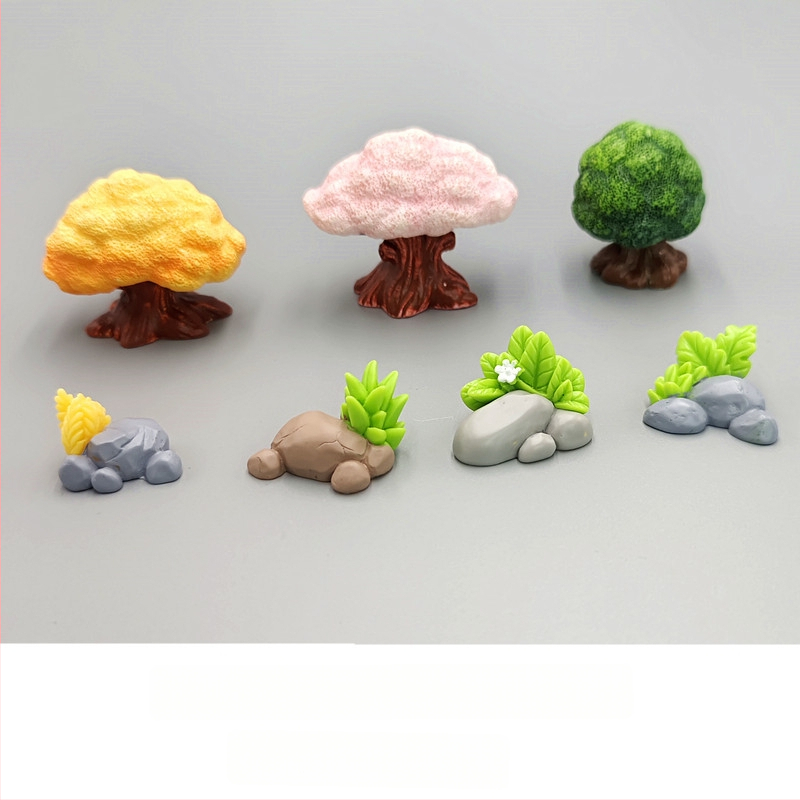 Mini peisaj în miniatură din rășină – decor de grădină în stil antic cu foișor, frunze de lotus, iaz și pod arcuit (Material: rășină; Tip material: plastic, rășină; Categorie: meșteșuguri din rășină; Stil: desen animat)