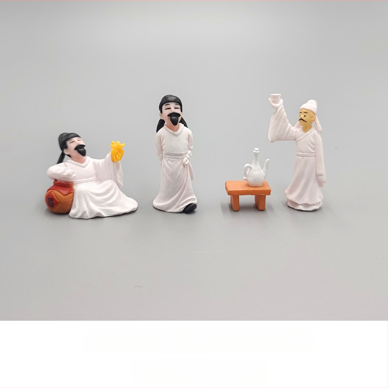 Mini peisaj în miniatură din rășină – decor de grădină în stil antic cu foișor, frunze de lotus, iaz și pod arcuit (Material: rășină; Tip material: plastic, rășină; Categorie: meșteșuguri din rășină; Stil: desen animat)