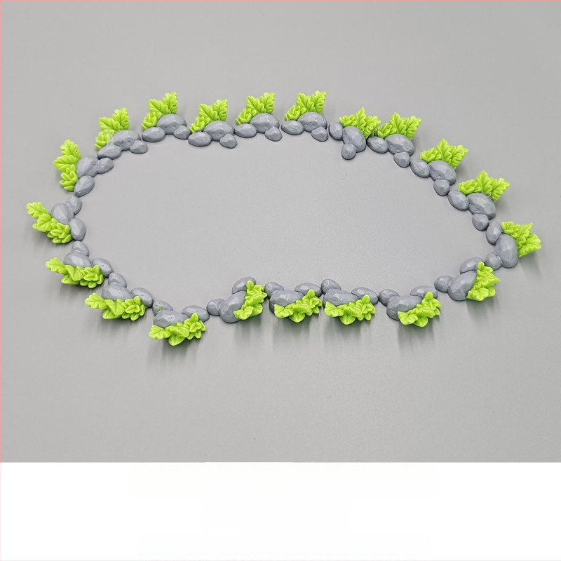 Mini peisaj în miniatură din rășină – decor de grădină în stil antic cu foișor, frunze de lotus, iaz și pod arcuit (Material: rășină; Tip material: plastic, rășină; Categorie: meșteșuguri din rășină; Stil: desen animat)