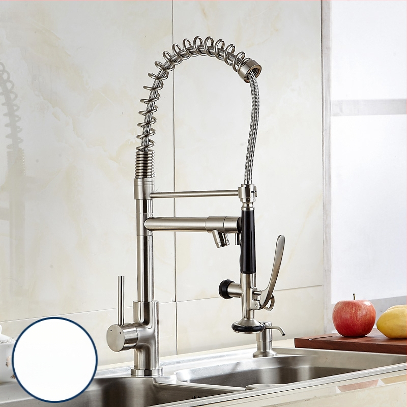 Kuchynský drezový kohút s meďou, keramickým jadrom ventilu a dvojitým prepojením