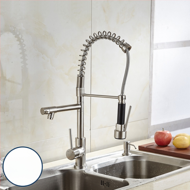 Kuchynský drezový kohút s meďou, keramickým jadrom ventilu a dvojitým prepojením