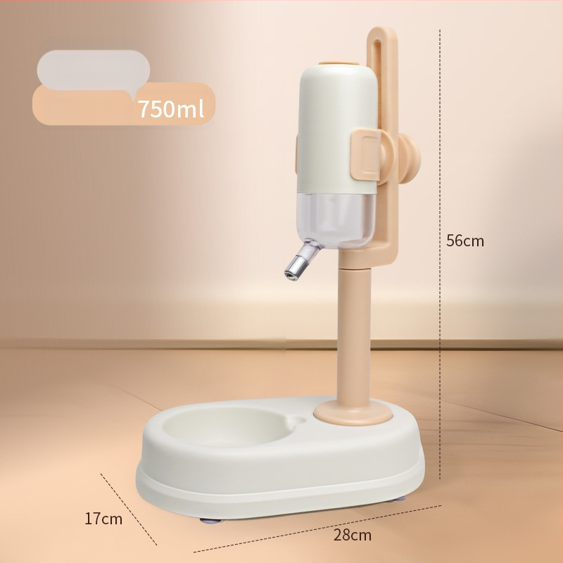 Автоматично поене за домашни любимци с двойна купа от неръждаема стомана, удароустойчива конструкция, регулируемо хранене