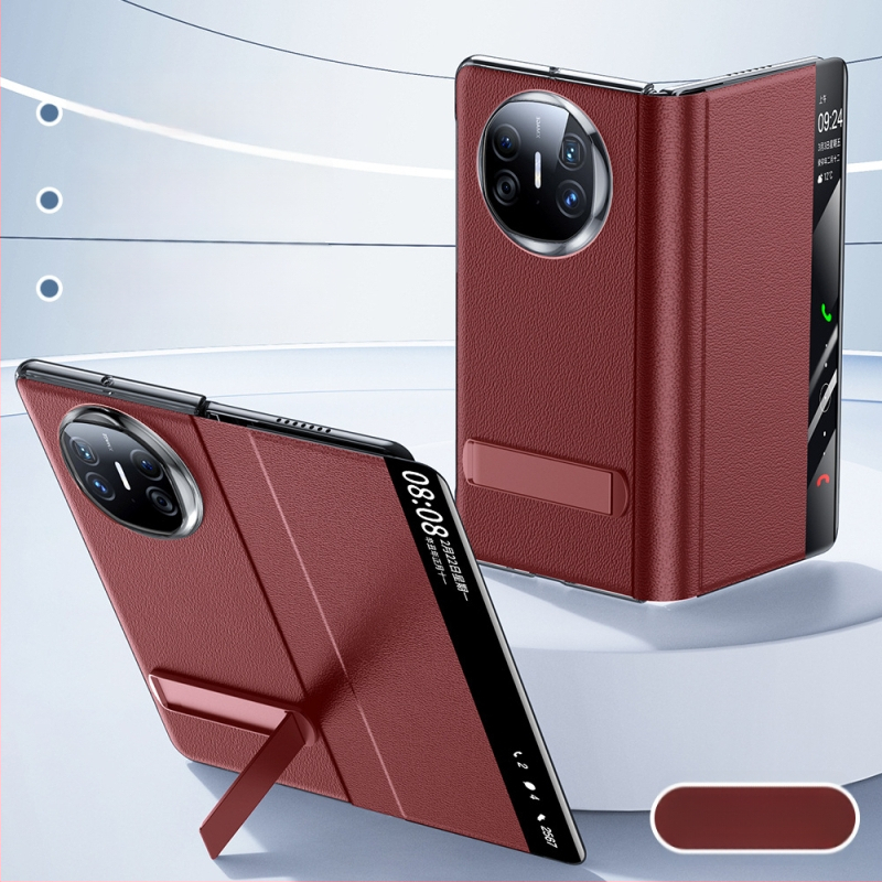 Kožený obal na Huawei Mate X7 s držiakom, Nappa textúra s dierkami, odvádzanie tepla