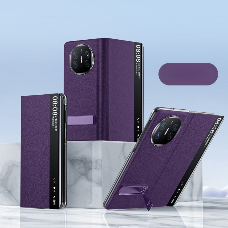 Kožený obal na Huawei Mate X7 s držiakom, Nappa textúra s dierkami, odvádzanie tepla