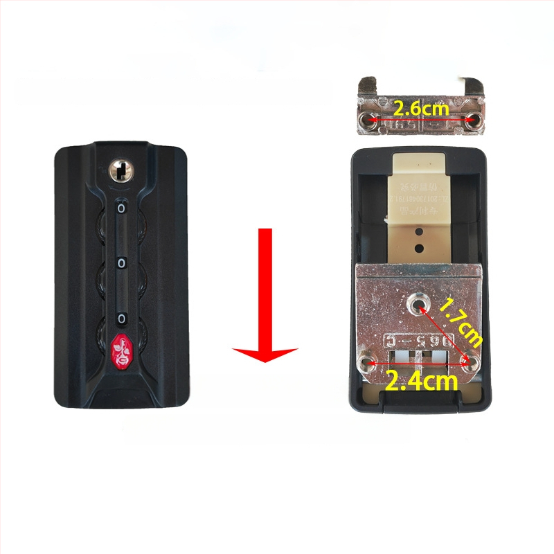 Κλειδαριά βαλίτσας με κωδικό – ABS, μοτίβο Ρόζ Κλειδί, TSA συμβατό