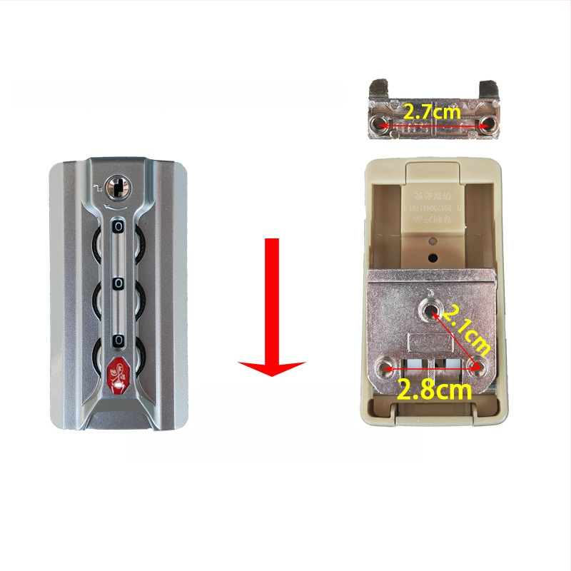 Κλειδαριά βαλίτσας με κωδικό – ABS, μοτίβο Ρόζ Κλειδί, TSA συμβατό