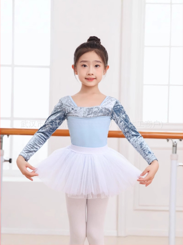 Gyerekeknek szóló színpadi táncruha, hosszú ujjú, nylon anyag, koreai etnikus stílus, 8 év feletti gyermekek számára