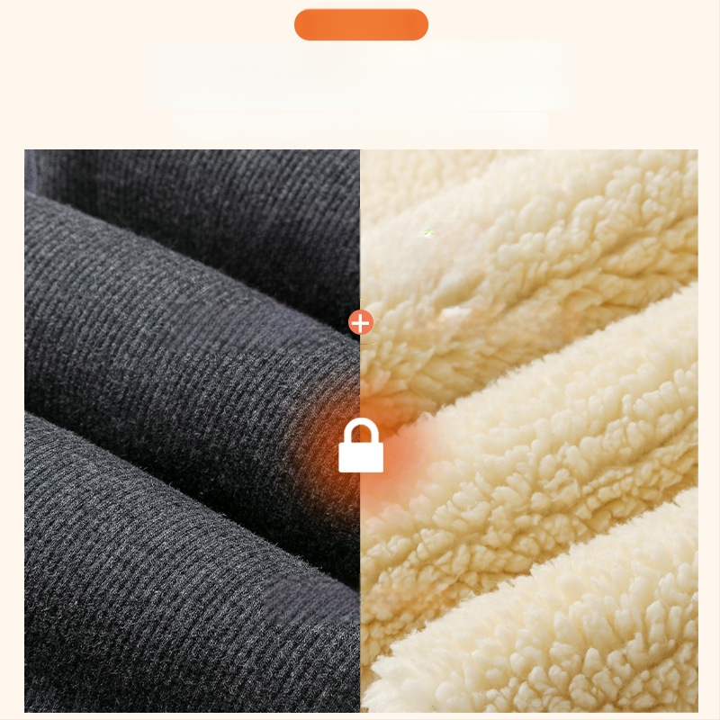 Colanți damă din tricot cu căptușeală fleece, talie înaltă, groși și calzi pentru iarnă, elasticitate ridicată