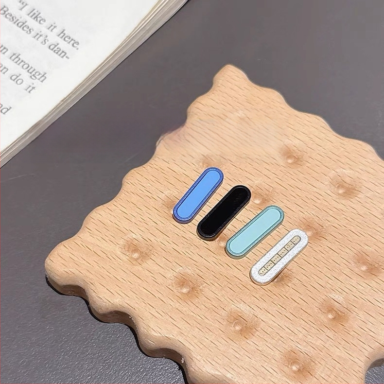 Protecție din sticlă temperată pentru butoanele Apple iPhone 17 Pro Max – margine electroplată lucioasă, membrană pentru buton, anticadere