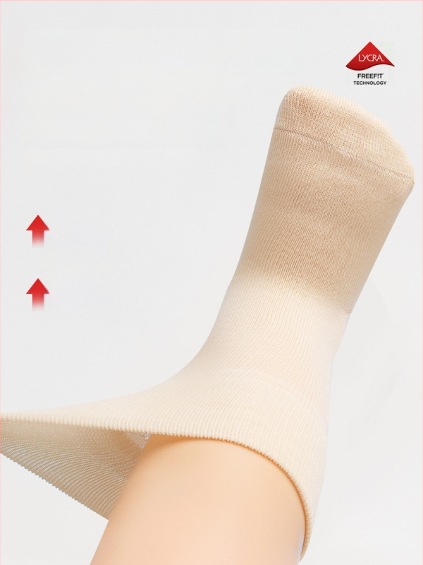 Παιδικές κάλτσες μέσου ύψους, μονόχρωμες, Jacquard πλέξη, αναπνέουσες, 96,5% βαμβάκι