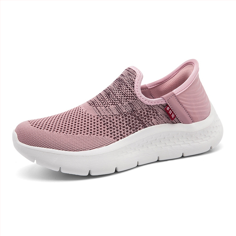 Ženske tenisice za šetnju, lagani mekani đon, pleteni gornji dio, prozračna mrežasta podstava, slip-on dizajn, EVA đon