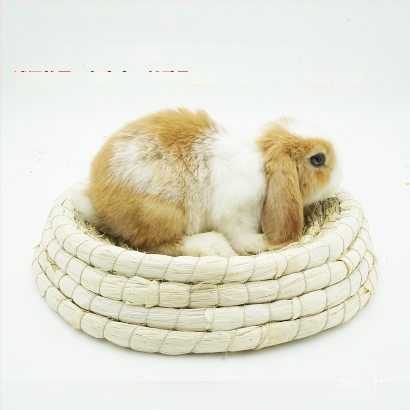 Χειροποίητο φωλίστρι από χορτάρι για μικρά κατοικίδια – κατάλυμα για κουνέλια, τσιντσίλα, σκαντζόχοιρους – Υλικό: μεταξωτό λουλούδι