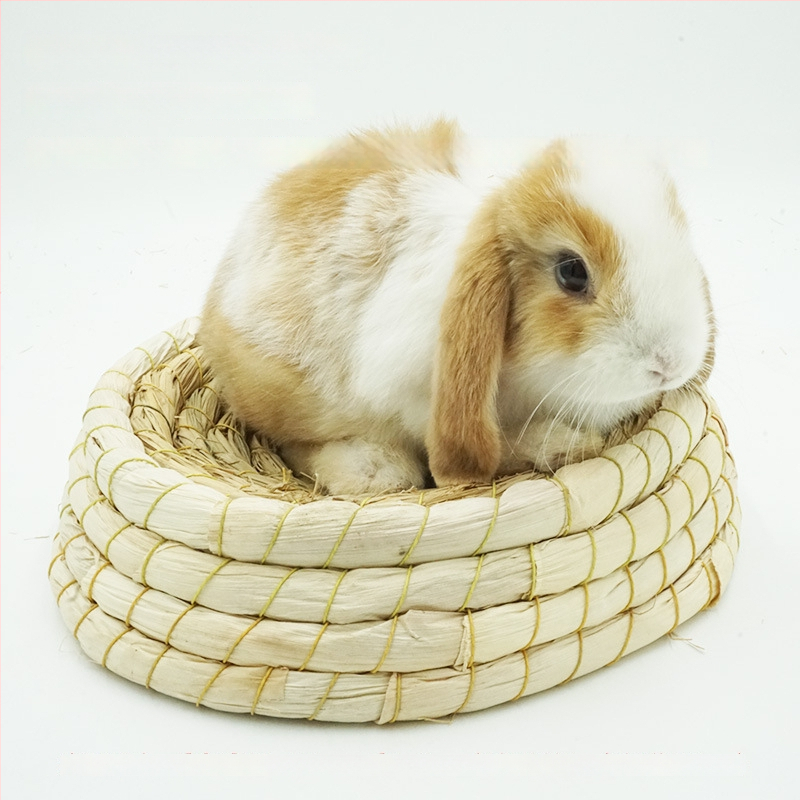 Χειροποίητο φωλίστρι από χορτάρι για μικρά κατοικίδια – κατάλυμα για κουνέλια, τσιντσίλα, σκαντζόχοιρους – Υλικό: μεταξωτό λουλούδι