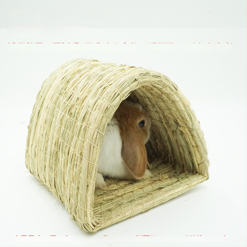 Χειροποίητο φωλίστρι από χορτάρι για μικρά κατοικίδια – κατάλυμα για κουνέλια, τσιντσίλα, σκαντζόχοιρους – Υλικό: μεταξωτό λουλούδι