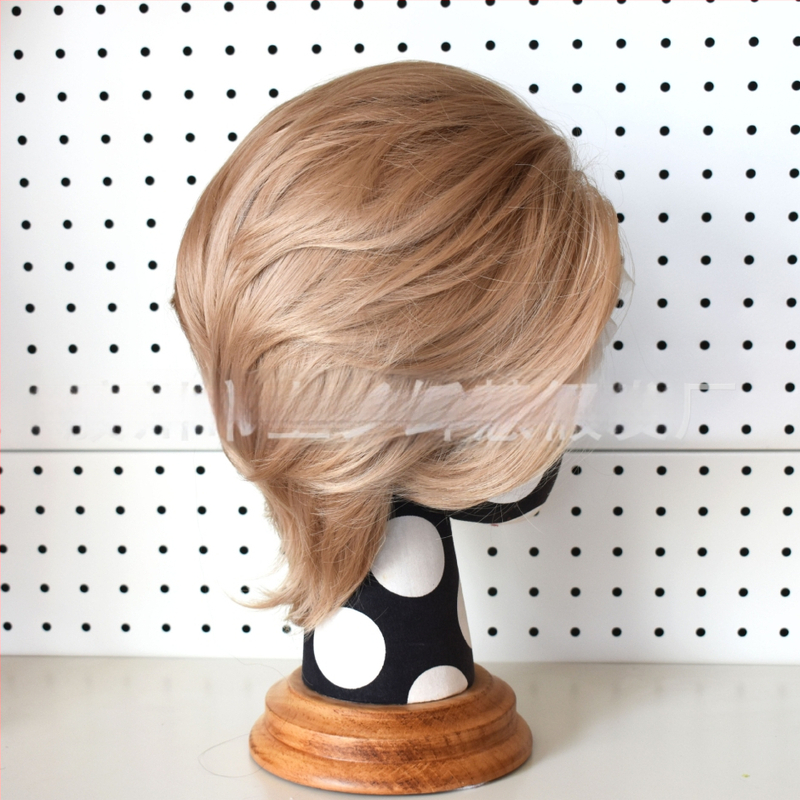 Cosplay paróka csipés elülsővel, rövid haj, hőálló szálak, kézzel szőtt elülső rész