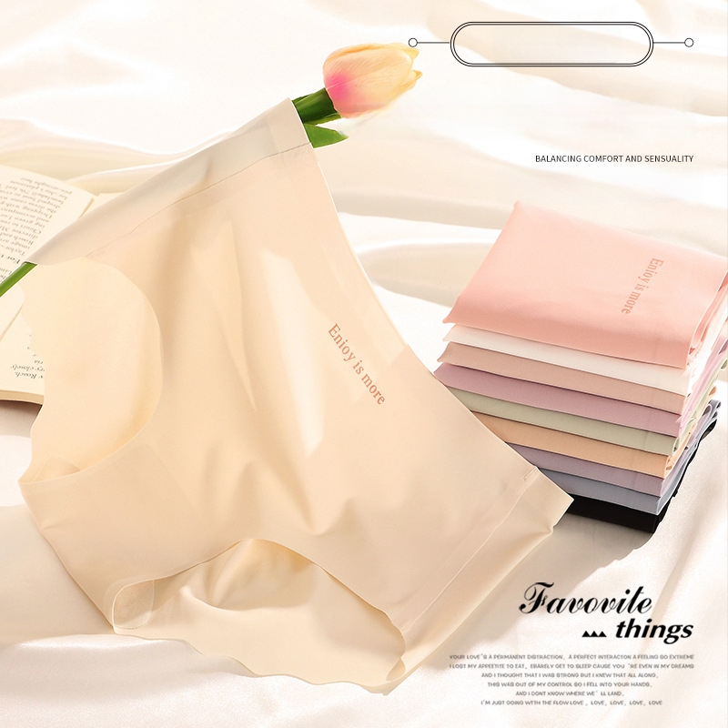 Γυναικείο εσώρουχο Ice Silk, διαπνέον, μεσαίας μέσης, κύριο ύφασμα 90–95% νάιλον, επένδυση καβάλου 80–90% Mulberry μετάξι