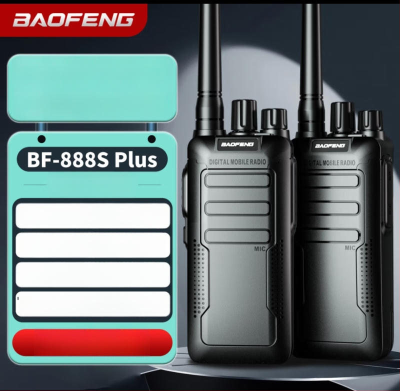 BF-888S PLUS analóg kézi walkie-talkie, dupla készlet, 5W, 16 csatorna, hatótáv 5–10 km