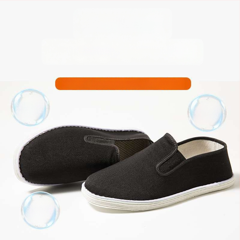 Unisex υφασμάτινα παπούτσια με πολύστρωτη σόλα, διαπνοή και αντιοσμητική προστασία, βαμβακερό πάνω μέρος και επένδυση, μεσαίο ύψος, σόλα από ύφασμα, μορφή δακτύλου: herringbone, φθινοπωρινά, 3–5 cm τακούνι