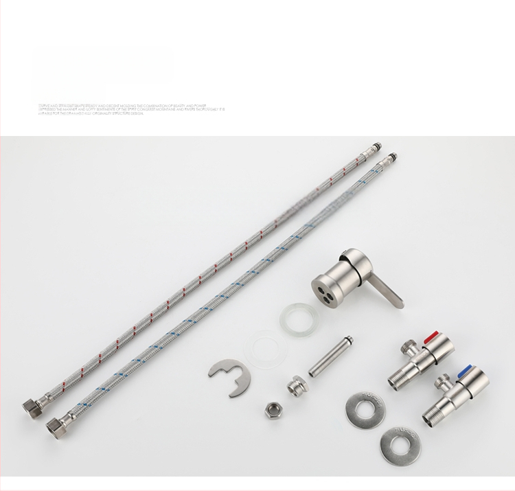 Кран за маса за шампоан – електрически смесител за гореща и студена вода, 304 неръждаема стомана, модел 10578811, единичен дизайн, CE сертифициран