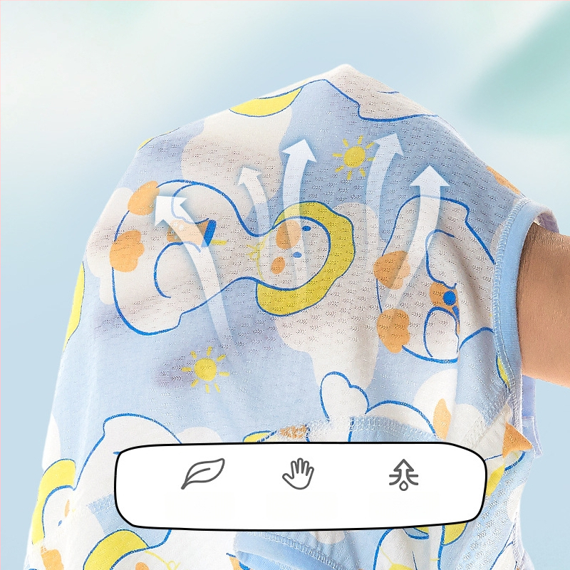 Βρεφικό φορμάκι με κοντά μανίκια από 100% βαμβάκι, ανάλαφρο καλοκαιρινό ύφασμα, μπροστινό κλείσιμο με ένα κουμπί