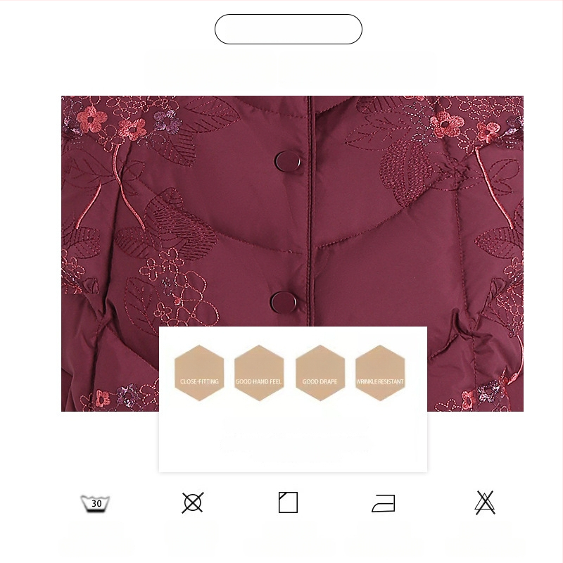 Elegáns idős nőknek szánt meleg tollmellény őszi-téli szezonra, fő anyag: regenerált cellulóz rost (>95%), japán-koreai lazító stílus, kiadás: 2025 ősz