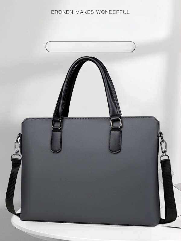 Επαγγελματική τσάντα εγγράφων με αδιάβροχο υλικό 900D φιλμ, επένδυση πολυεστέρα, ιμάντας crossbody, μονόχρωμο σχέδιο, Χειμώνας 2024, A Mountain