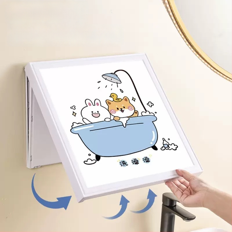 Raft de depozitare pentru baie - impermeabil, pliabil, 1 nivel, din plastic, încărcare 1–5 kg