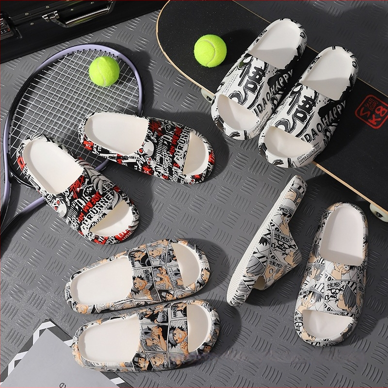 Muške PVC flip-flopice, Slip-On, casual za unutarnju i vanjsku upotrebu, protuklizna debela potplata (PVC gornji dio; PVC đon; Slip-On)