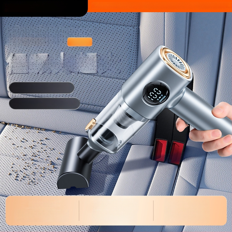 Aspirator fără fir pentru mașină, cu afișaj digital — model compact, de mână (10V, 100W, 10000 Pa, 20 min)