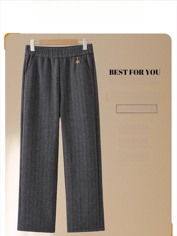 Női laza szabású téli nadrág, vastag és meleg, japán-koreai leisure stílus, 30-50% keverék, tél 2025