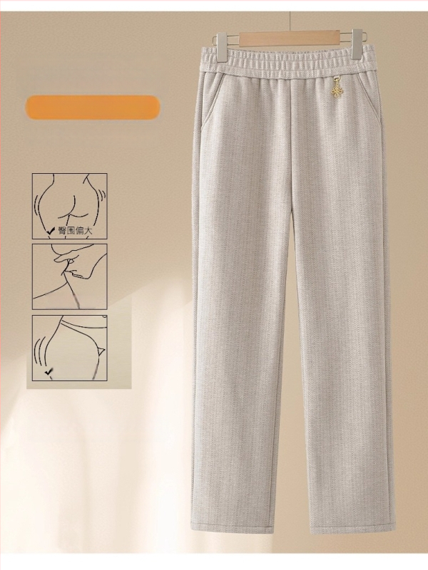 Női laza szabású téli nadrág, vastag és meleg, japán-koreai leisure stílus, 30-50% keverék, tél 2025