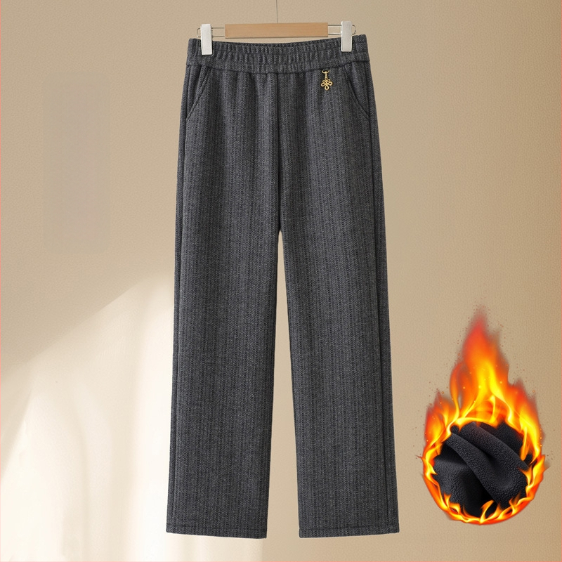 Női laza szabású téli nadrág, vastag és meleg, japán-koreai leisure stílus, 30-50% keverék, tél 2025