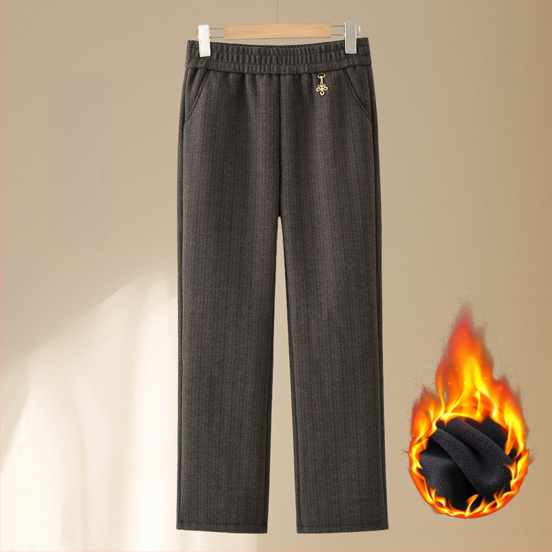 Női laza szabású téli nadrág, vastag és meleg, japán-koreai leisure stílus, 30-50% keverék, tél 2025