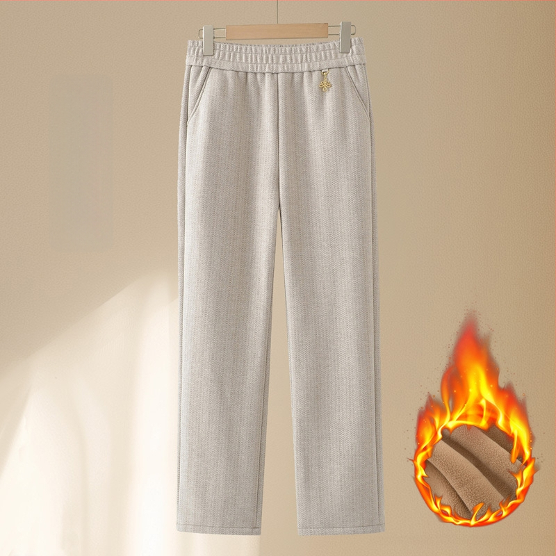 Női laza szabású téli nadrág, vastag és meleg, japán-koreai leisure stílus, 30-50% keverék, tél 2025