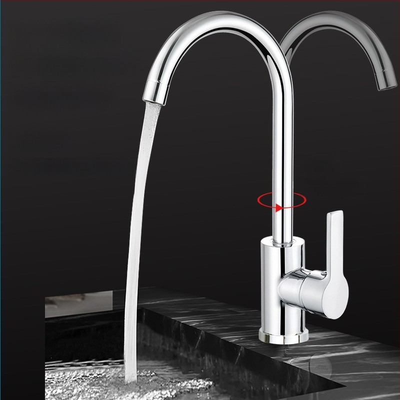 Zmiešavací kuchynský faucet, meď, keramický kartušový ventil, zvislá inštalácia, 0–100 °C, 1,6 MPa