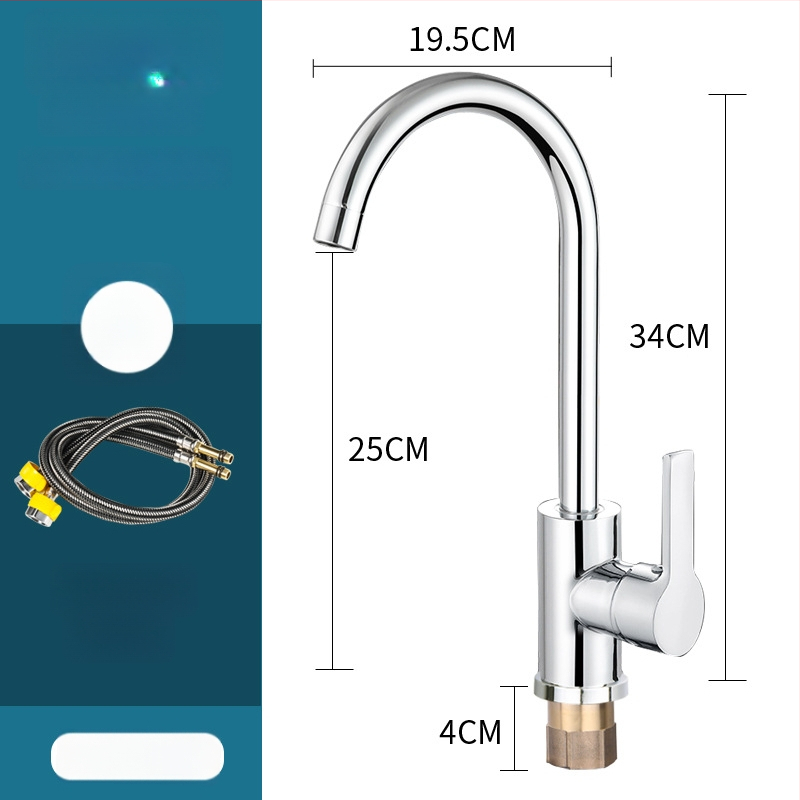 Zmiešavací kuchynský faucet, meď, keramický kartušový ventil, zvislá inštalácia, 0–100 °C, 1,6 MPa