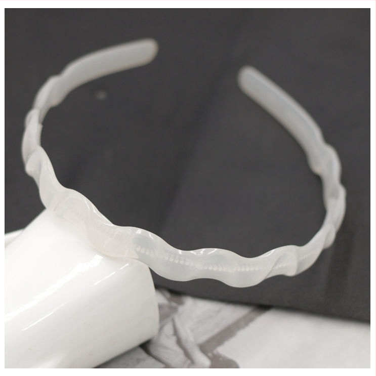 Дамска лента за глава от пластмаса/смола, ръчна изработка, противоскользящ зъбчат дизайн, стил Япония и Корея, свеж и сладък аксесоар за прическа за жени